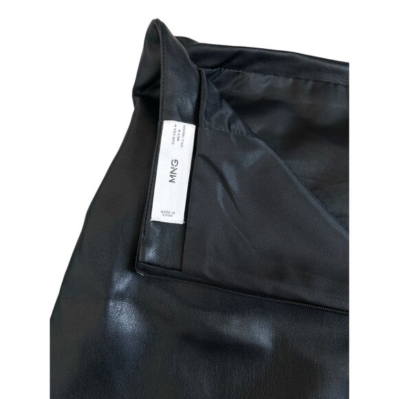 Black Faux Wrap Mini Skirt by Mango - Chic Women’s Outfit Essential Medium - Picture 2 of 8